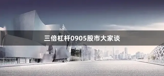 三倍杠杆0905股市大家谈